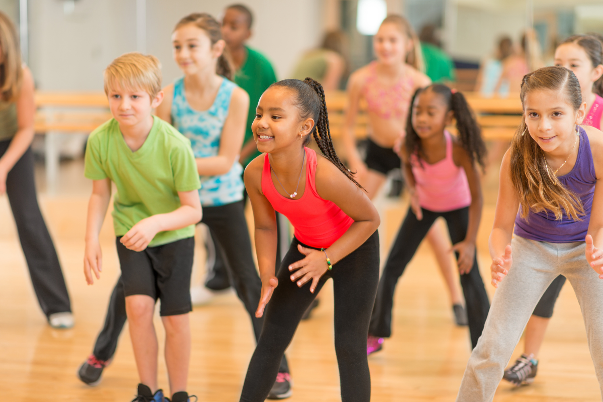 Kids participating in bootcamp class in Encino